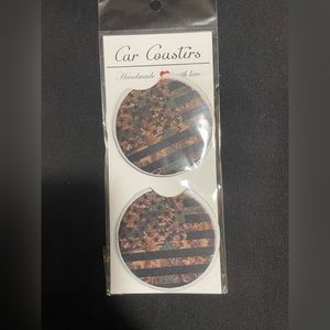 Camouflage Flag Car Coaster